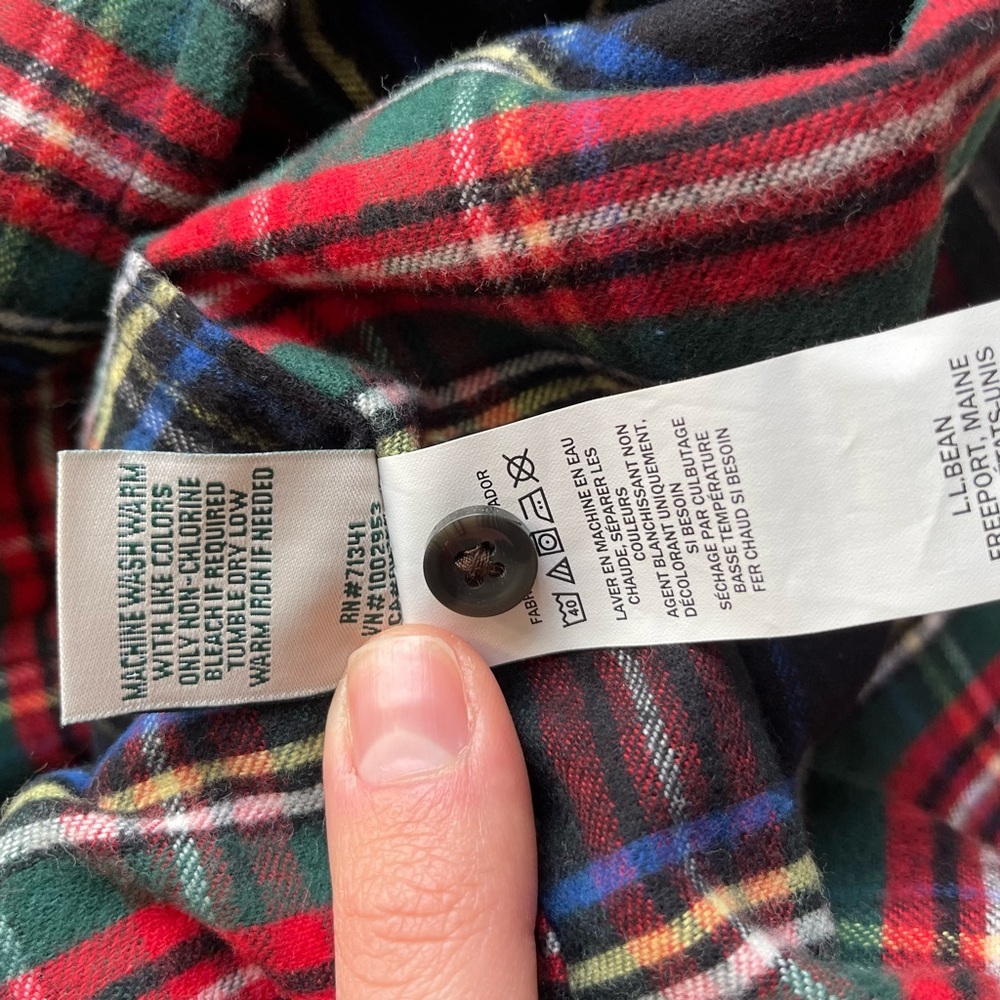 L.L. Bean Men's Scotch Plaid Cotton Shirt Career Work Size XS - Picture 15 of 15